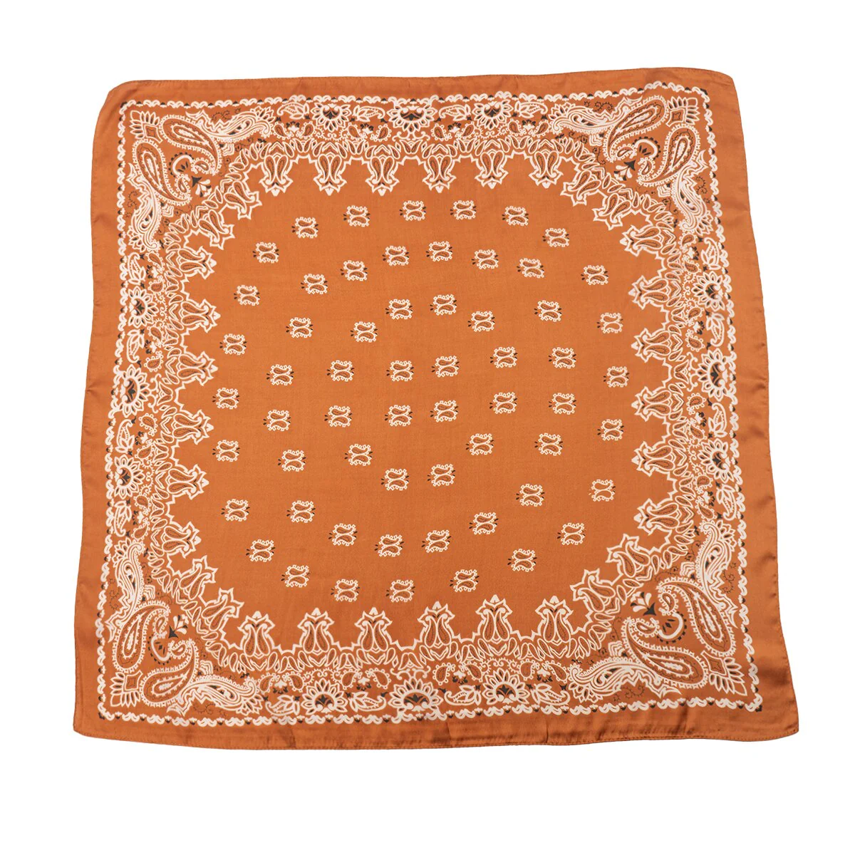 Burnt Orange Paisley Handkerchief