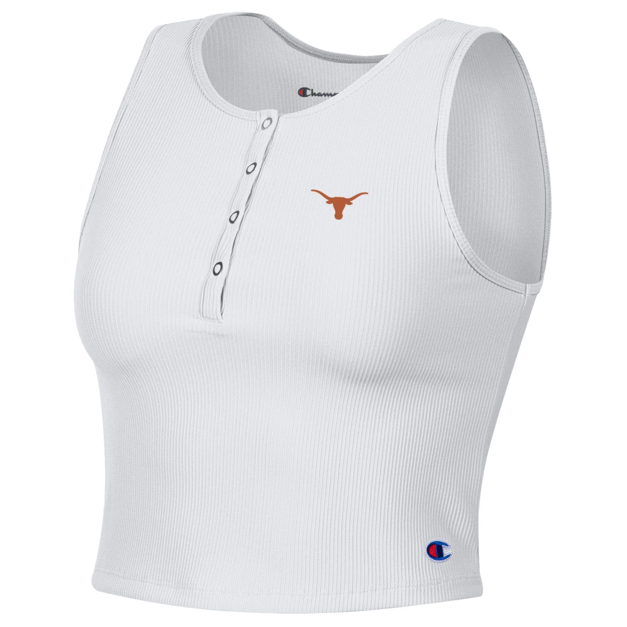 Champion Tailgate For Her Henley Button Crop Top