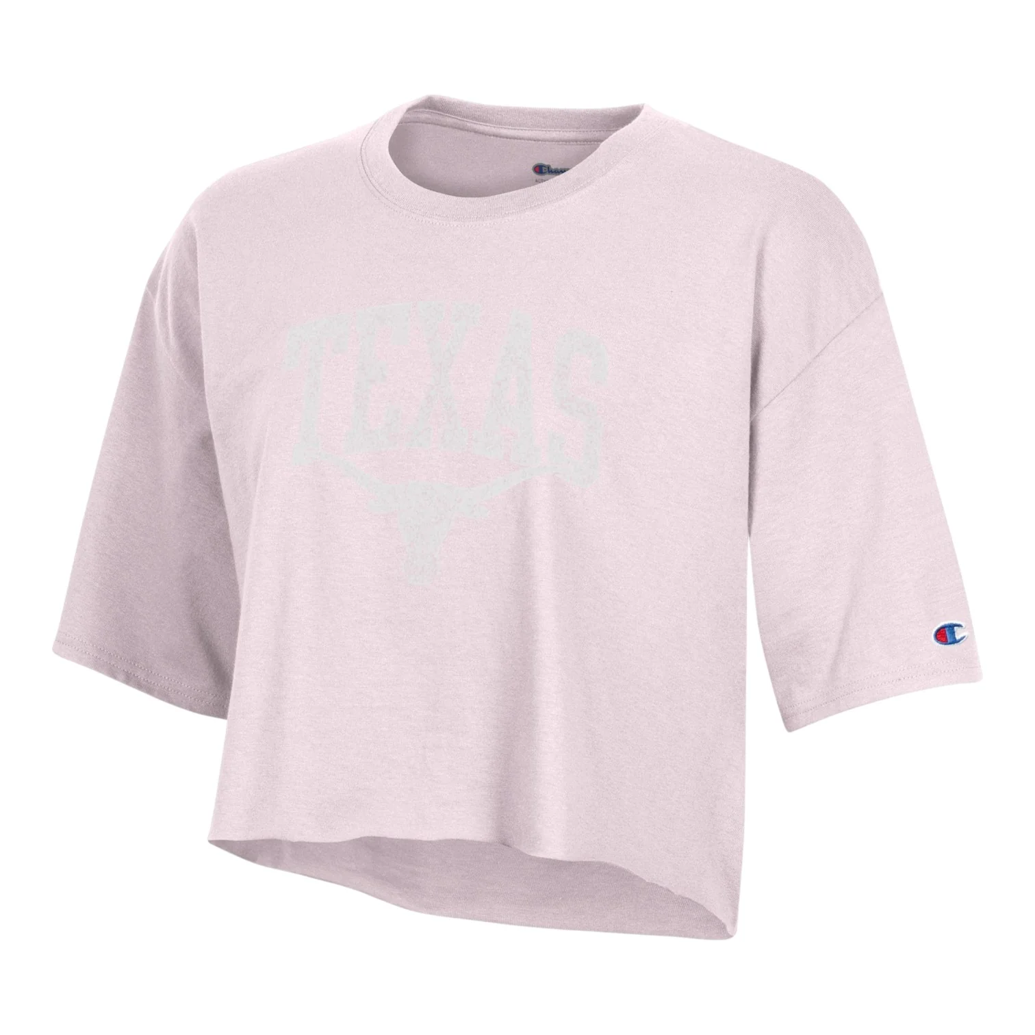 Champion Texas Longhorns Distressed Arch Boyfriend Crop Tee
