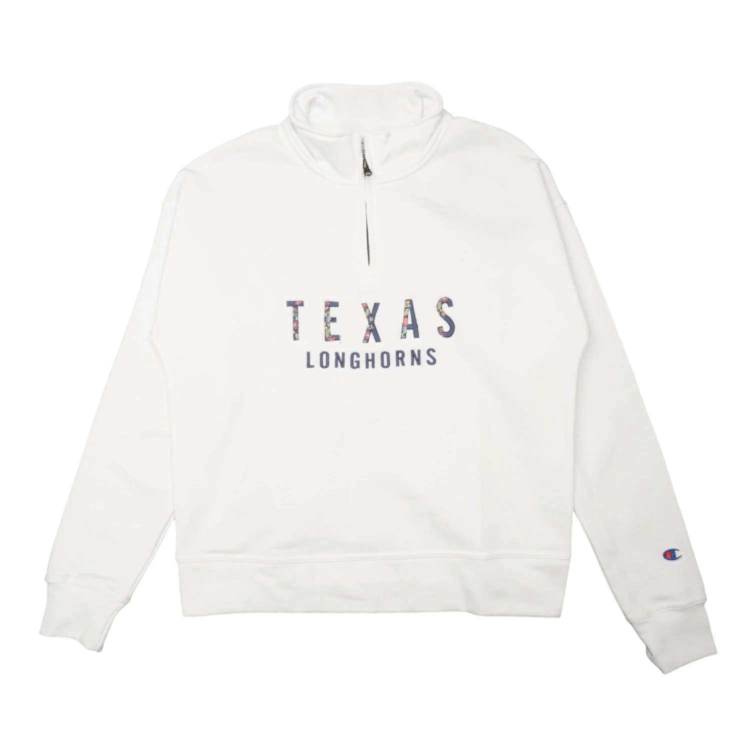 Champion Texas Longhorns Flower Embroidered Half Zip