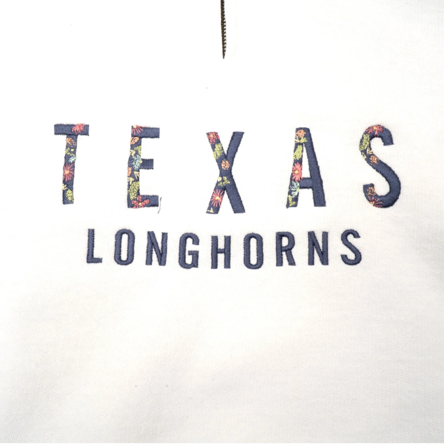 Champion Texas Longhorns Flower Embroidered Half Zip - Image 2