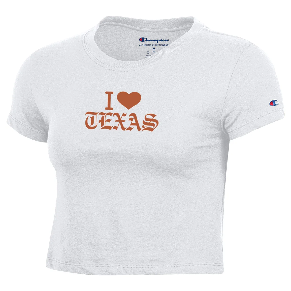 Champion Texas Old English Script Baby Tee