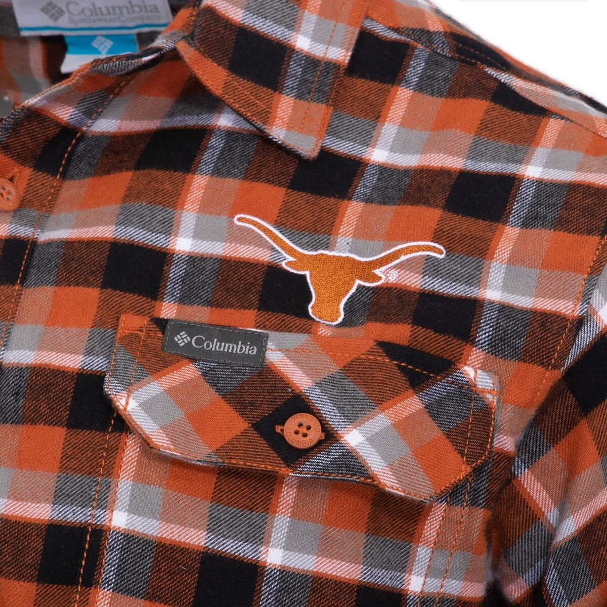 Columbia Texas Longhorns Flare Gun Stretch Flannel Shirt - Image 3