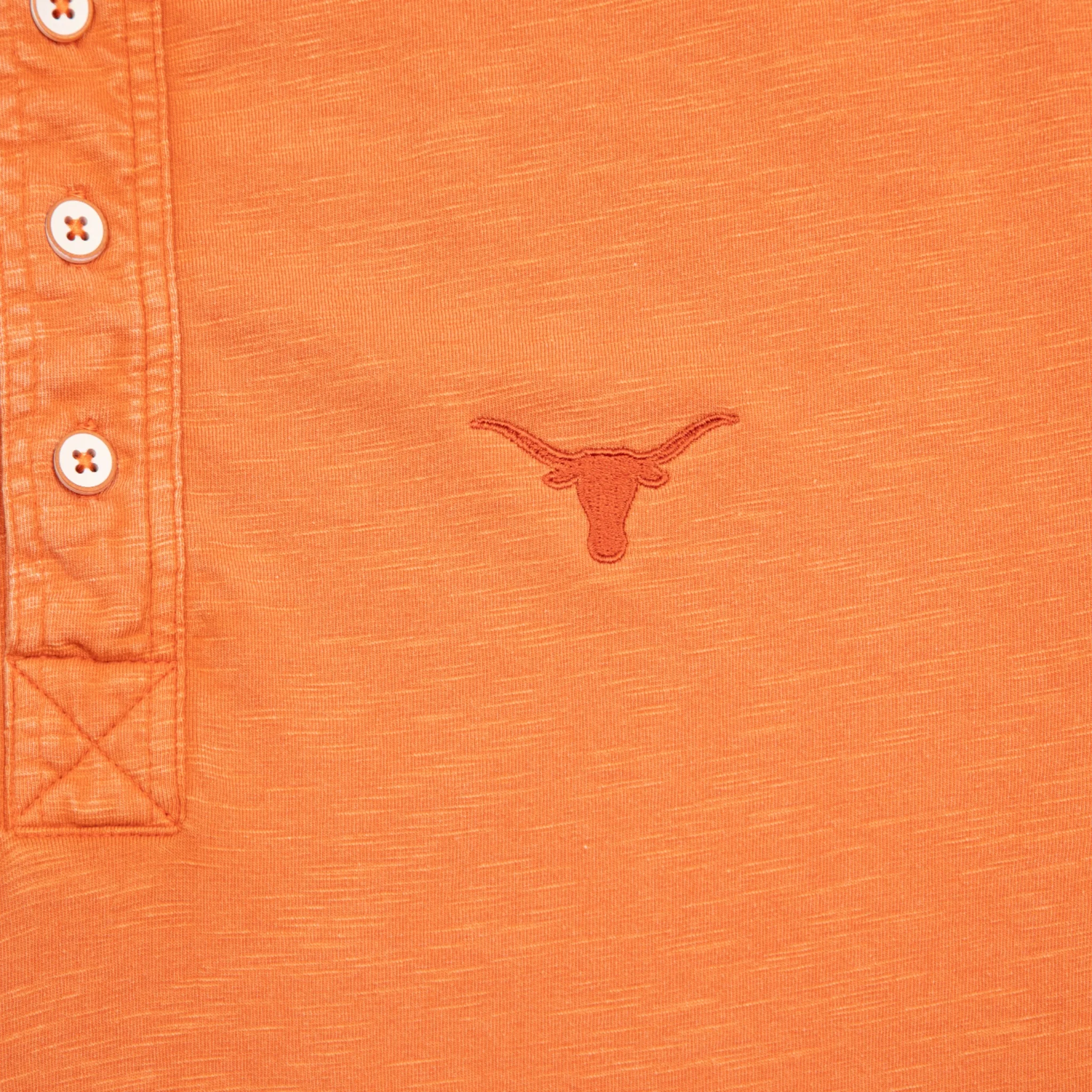Johnnie-O Texas Longhorns Garment Dyed Coastal Wash Polo - Image 3