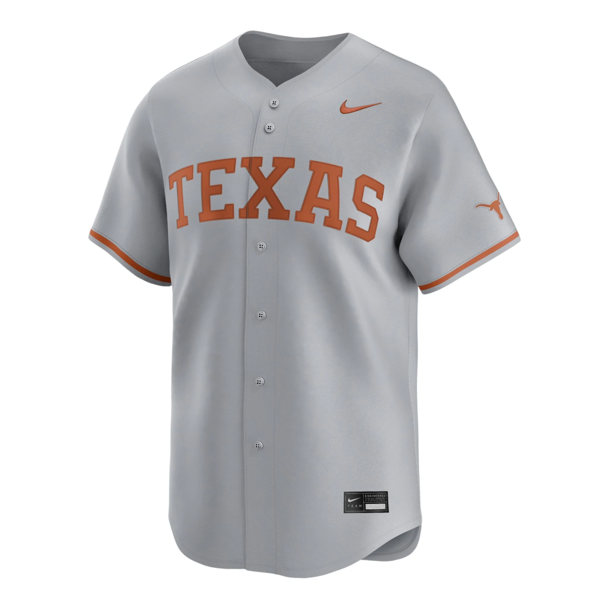 Nike Texas Longhorns Baseball Gray Jersey