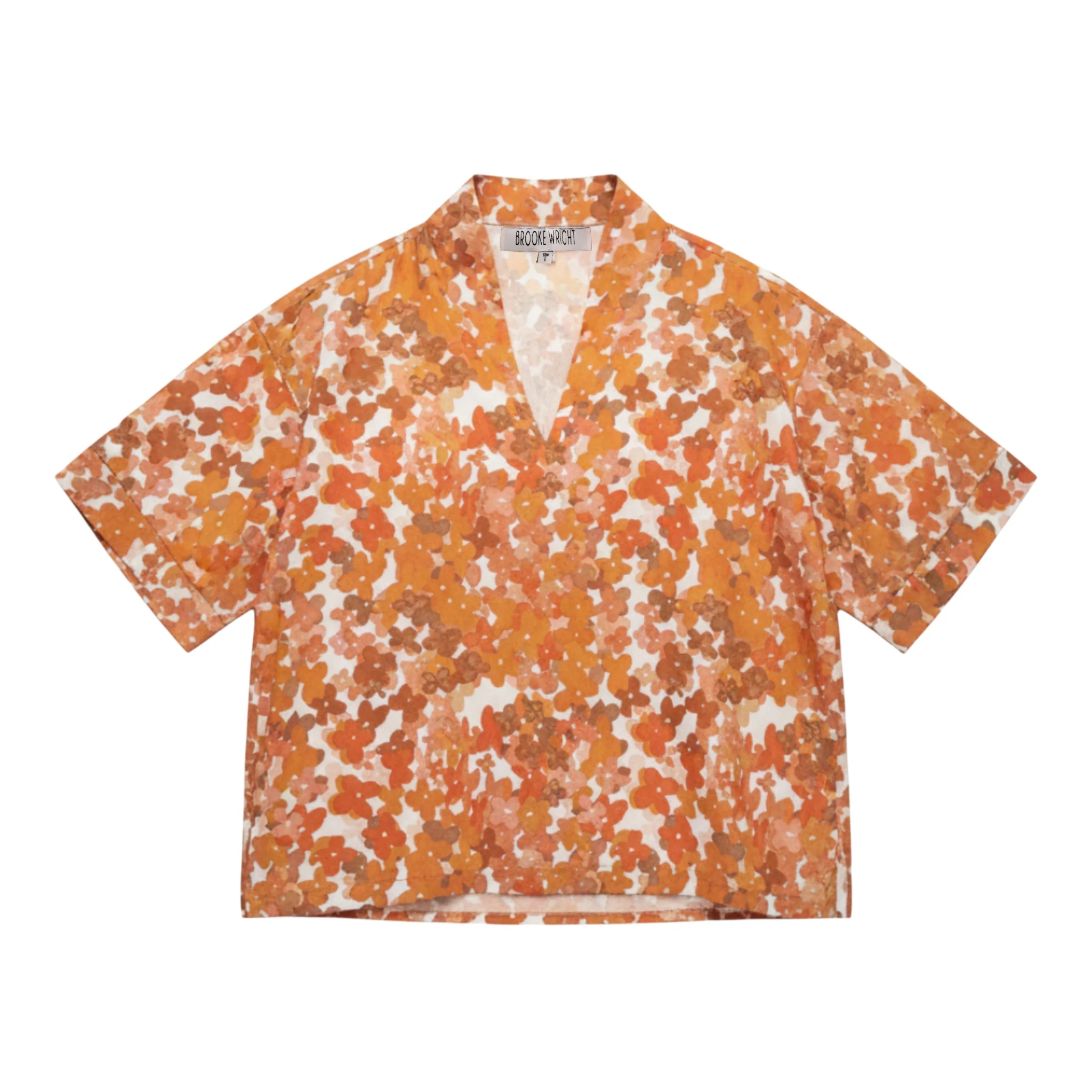 Orange Ditzy Kimono Top