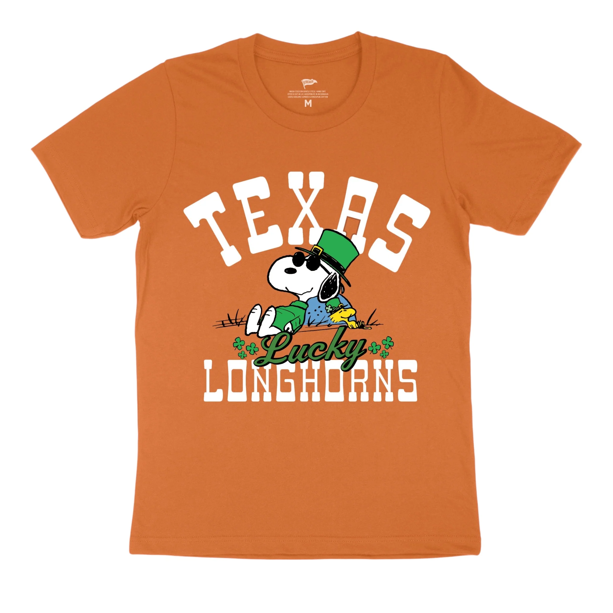 Peanuts Texas Longhorns St. Patrick's Day Tee