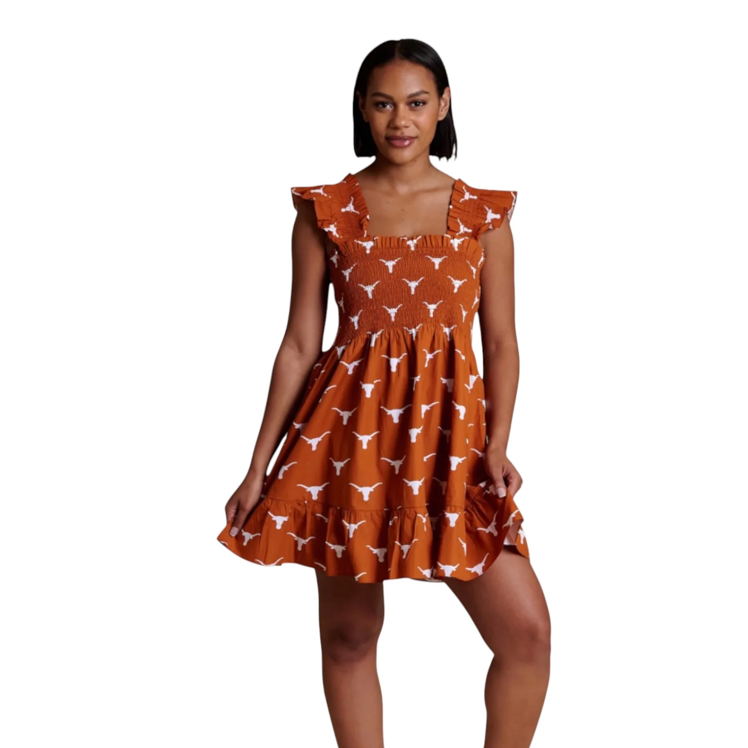 Stewart Simmons Poplin Allover Print Smocked Dress - Image 2