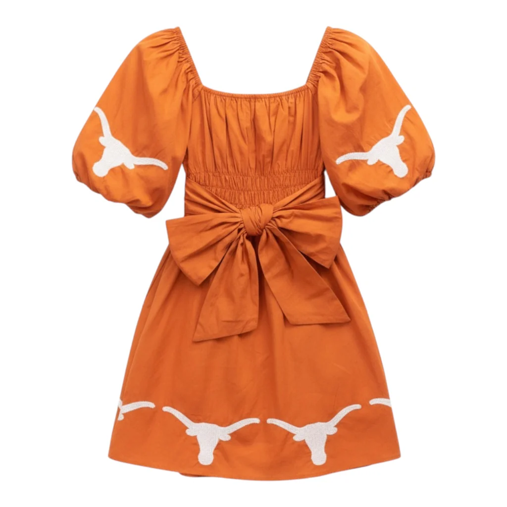 Stewart Simmons Sequin Logo Puff Sleeve Dress - Image 3