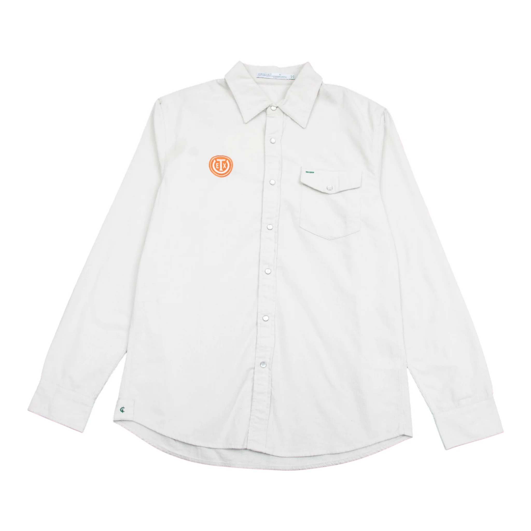 Texas Exes Corduroy Pearl Snap Solid Dress Shirt