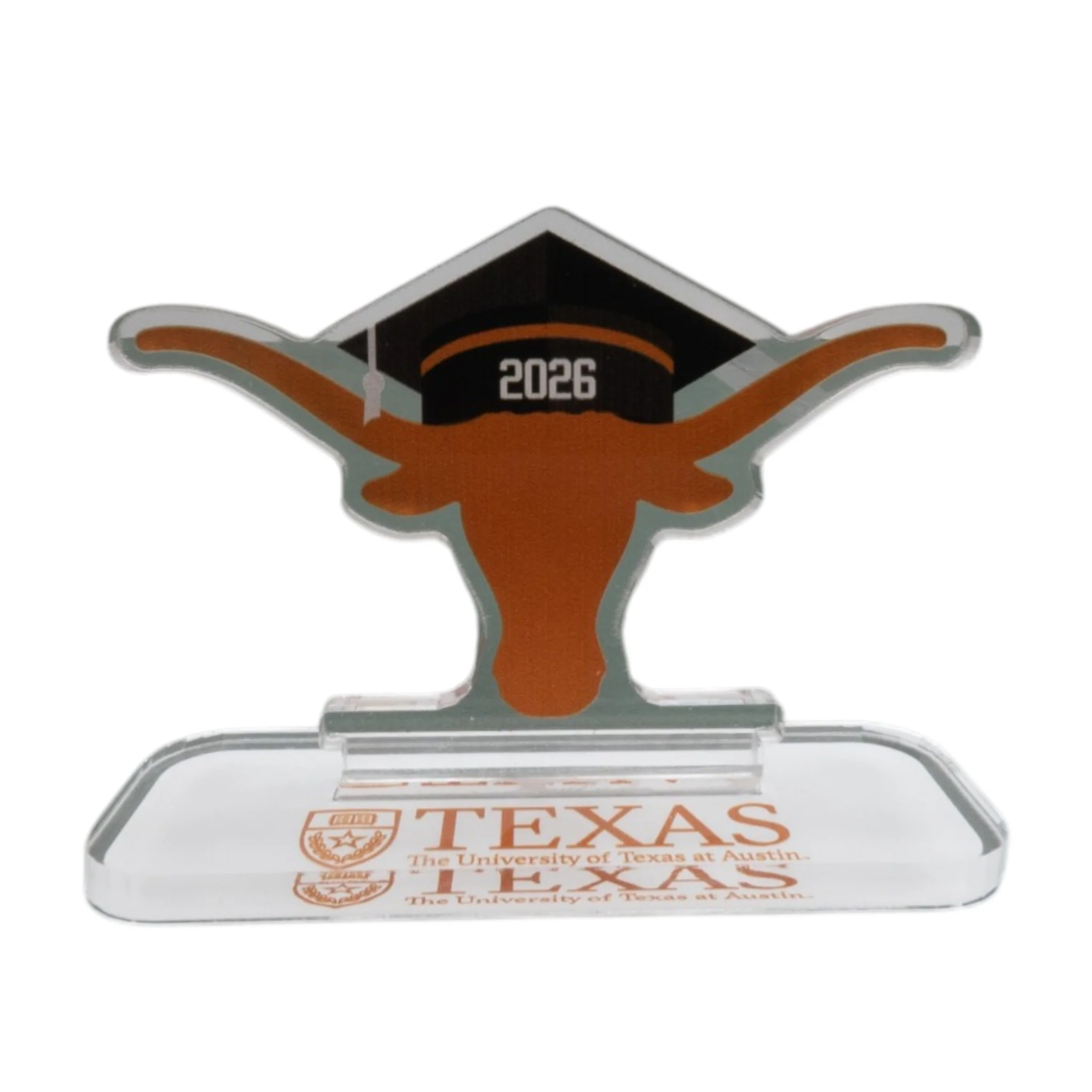 Texas Longhorns 2026 Shield Mini Acrylic Grad Standee