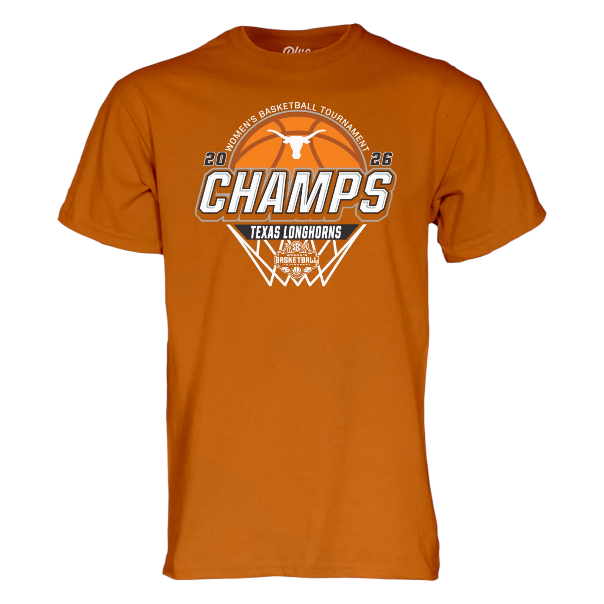 Texas Longhorns 2026 Women's Basketball SEC Tournament Champs Locker Room Tee