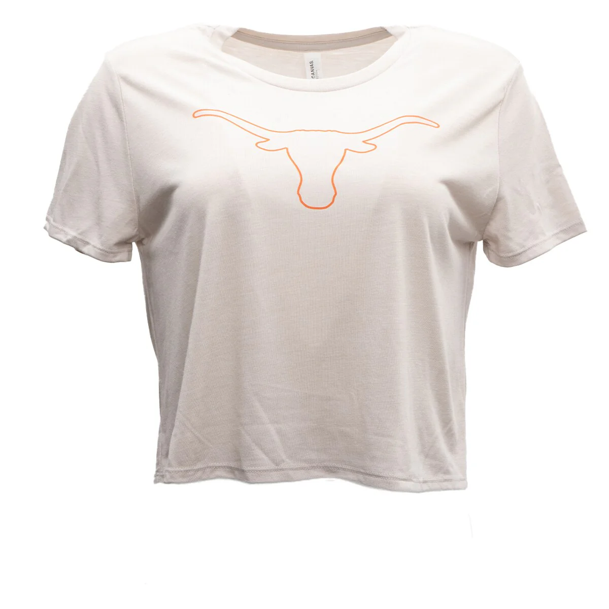 Texas Longhorns Bevo Outline Flowy Crop Tee