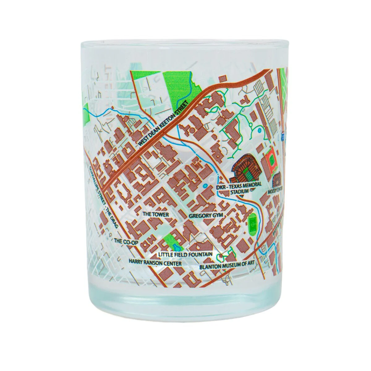 14oz Campus Map Rocks Glass - Image 2