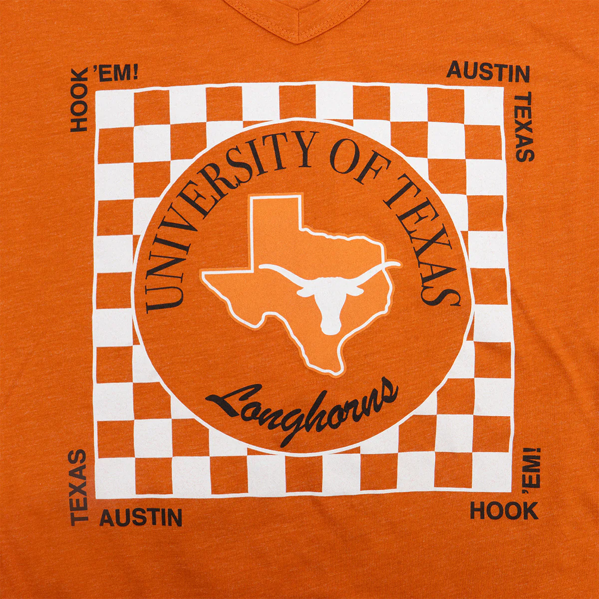 Texas Longhorns Checkered Graphic Tee - Image 2