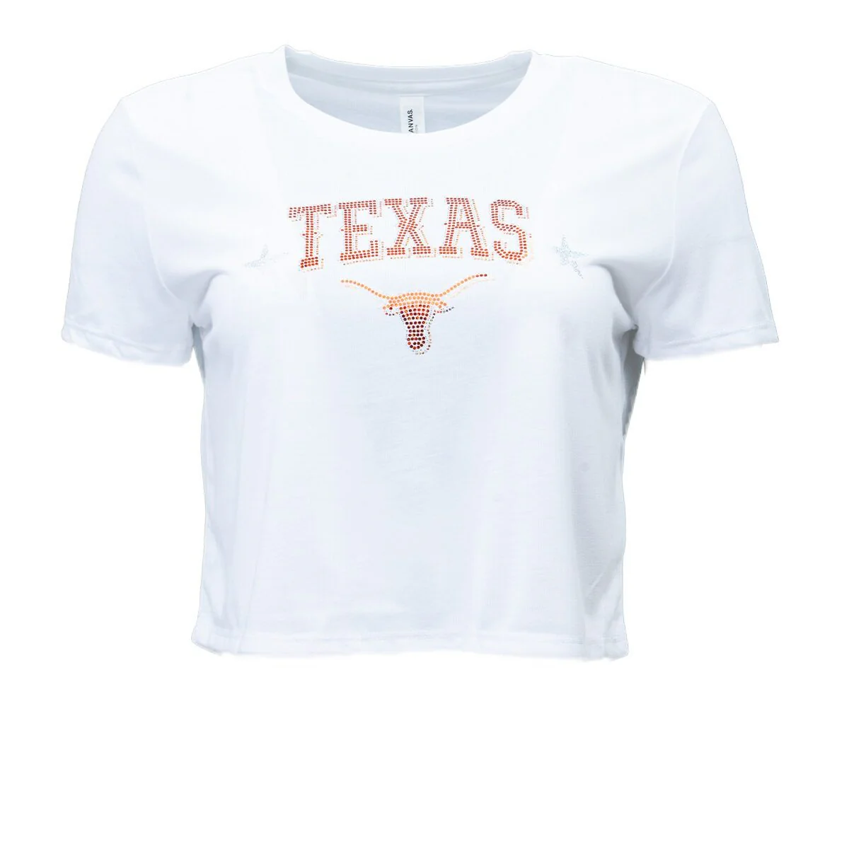 Texas Longhorns Glitter Flowy Crop Tee