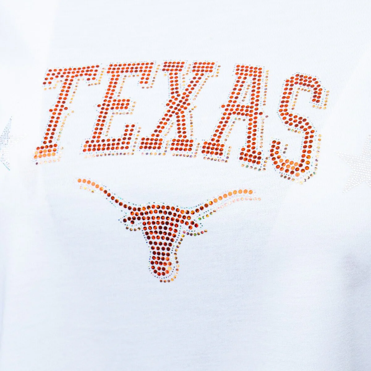 Texas Longhorns Glitter Flowy Crop Tee - Image 2