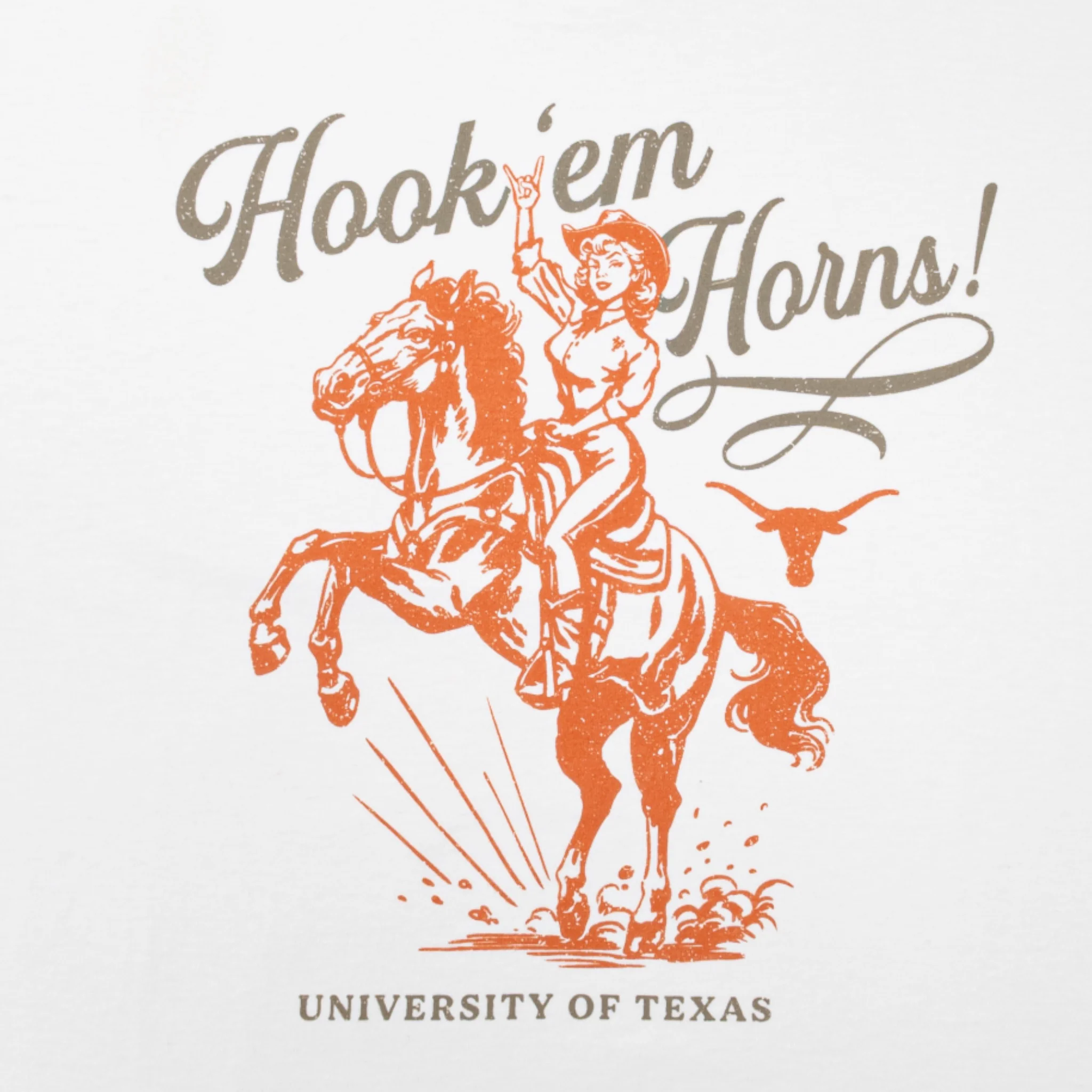 Texas Longhorns Hook'em Cowgirl ComfortWash Tee - Image 2