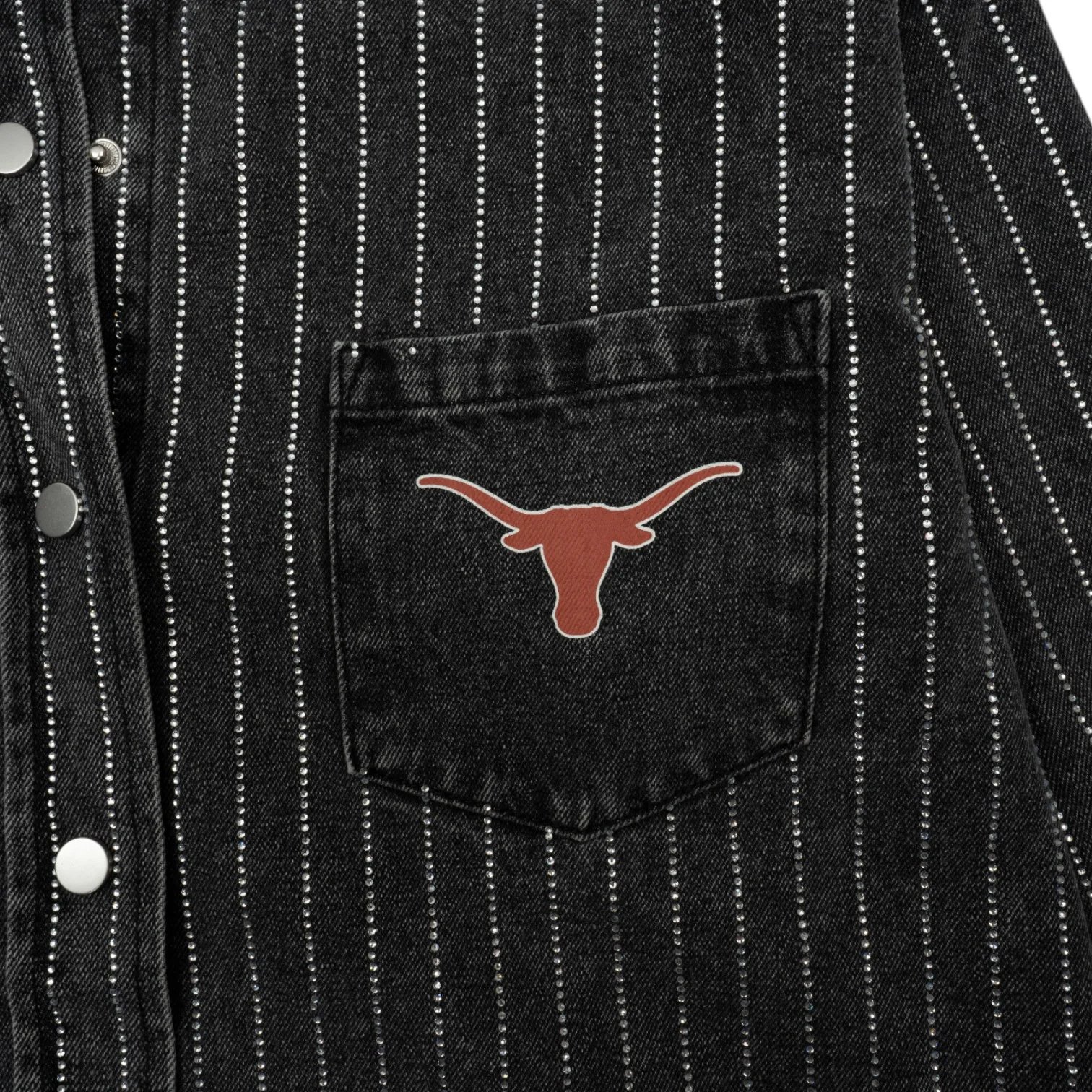 Texas Longhorns Instant Replay Rhinestone Denim Jacket - Image 2