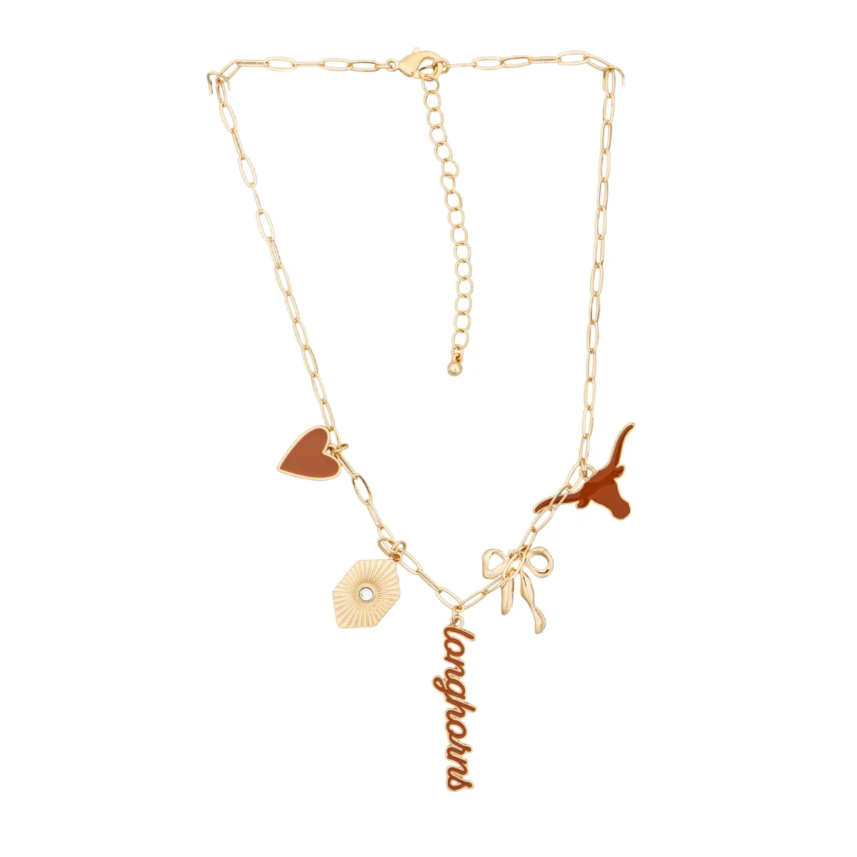 Texas Longhorns Paper Clip Charm Collector Necklace - Image 3