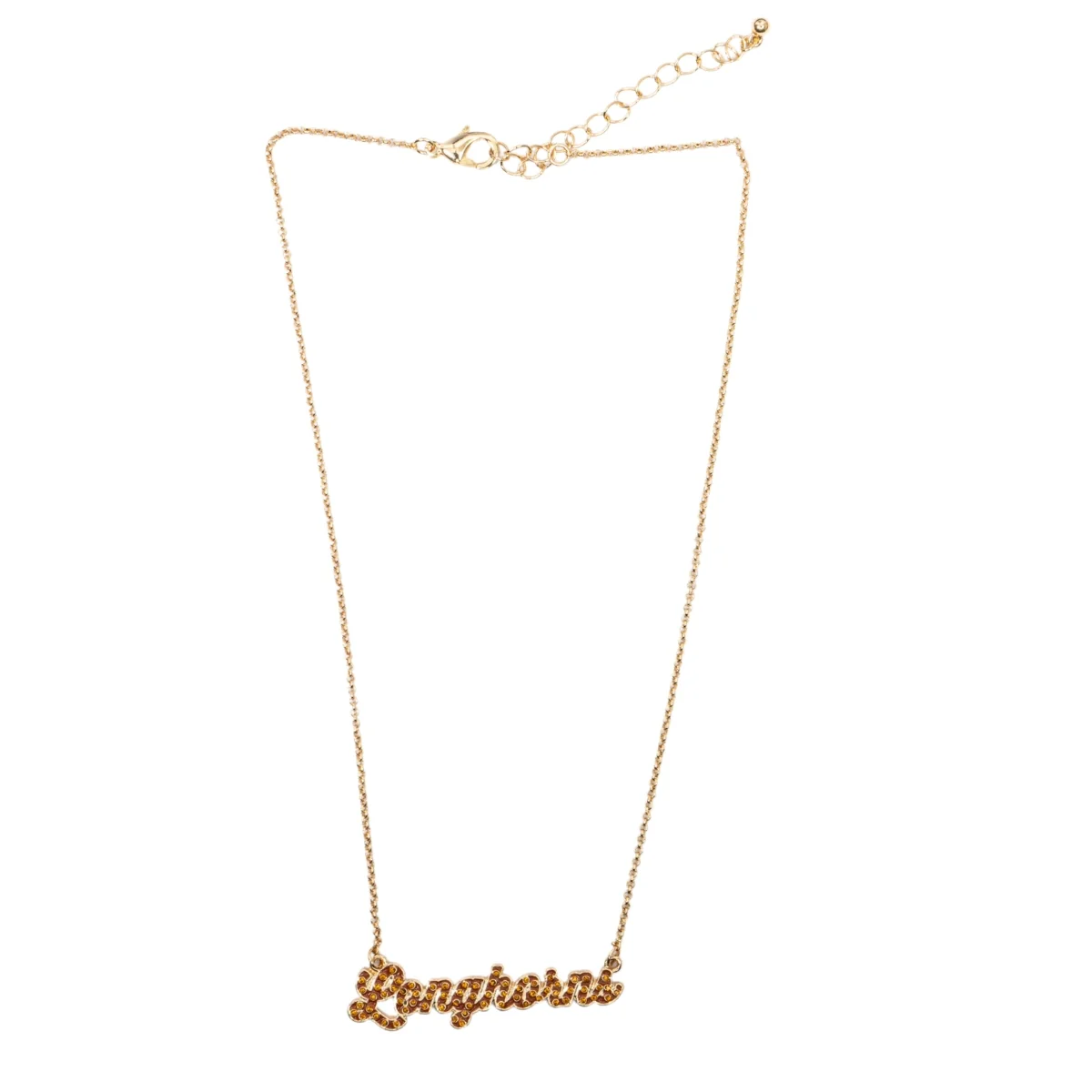 Texas Longhorns Pave Autograph Enamel Necklace - Image 2
