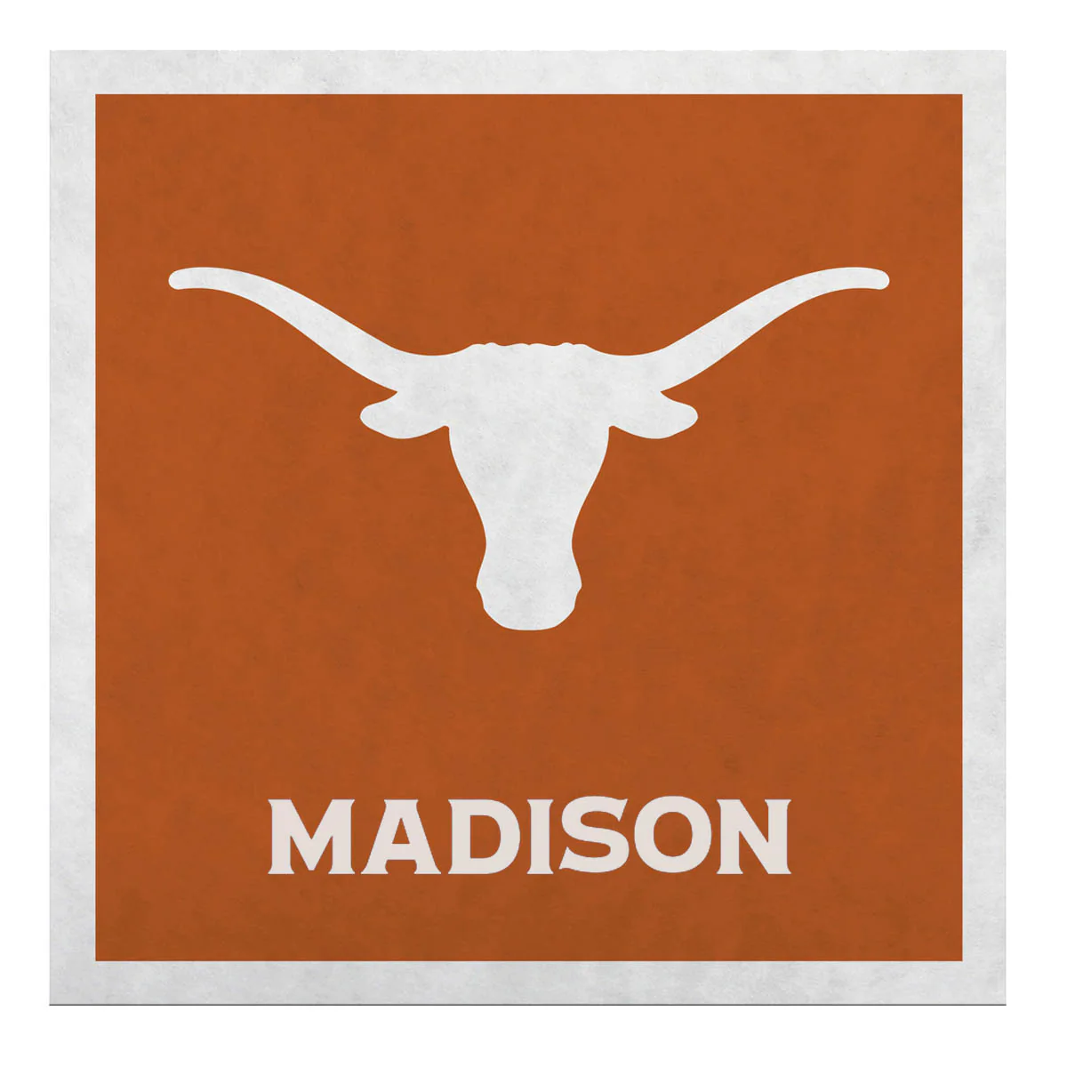 Texas Longhorns Personalized Felt Banner - 34" x 34"