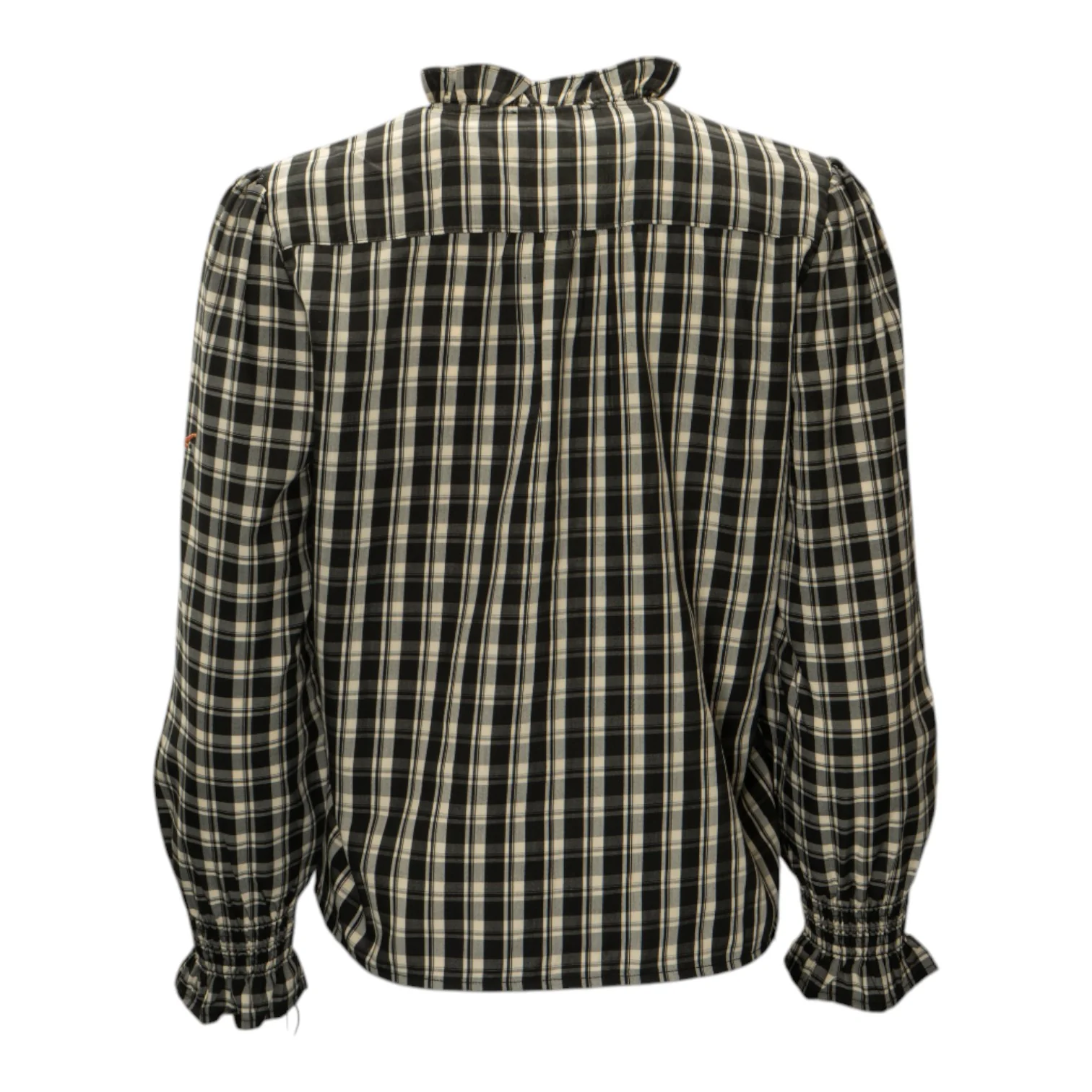 Texas Longhorns Plaid Ruched Yoke Blouse - Image 4