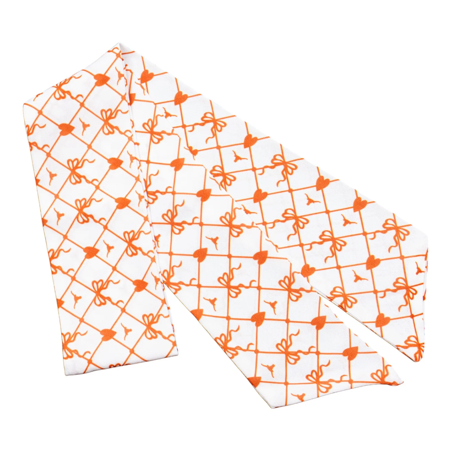 Texas Longhorns Twilly Scarf Bow Print
