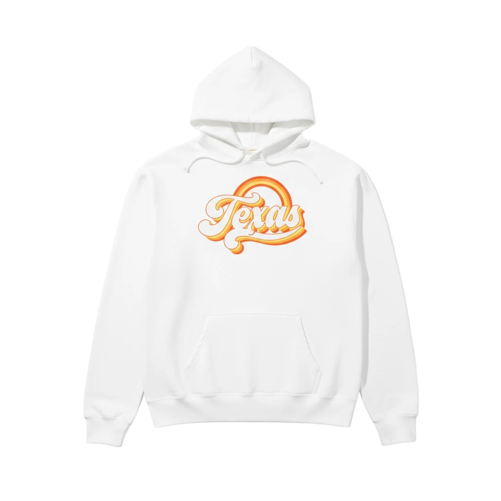 Texas Retro Script Fleece ComfortWash Hoodie