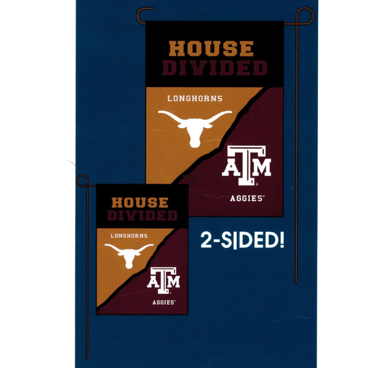 Texas vs. Texas A&M House Divided Garden Flag Banner