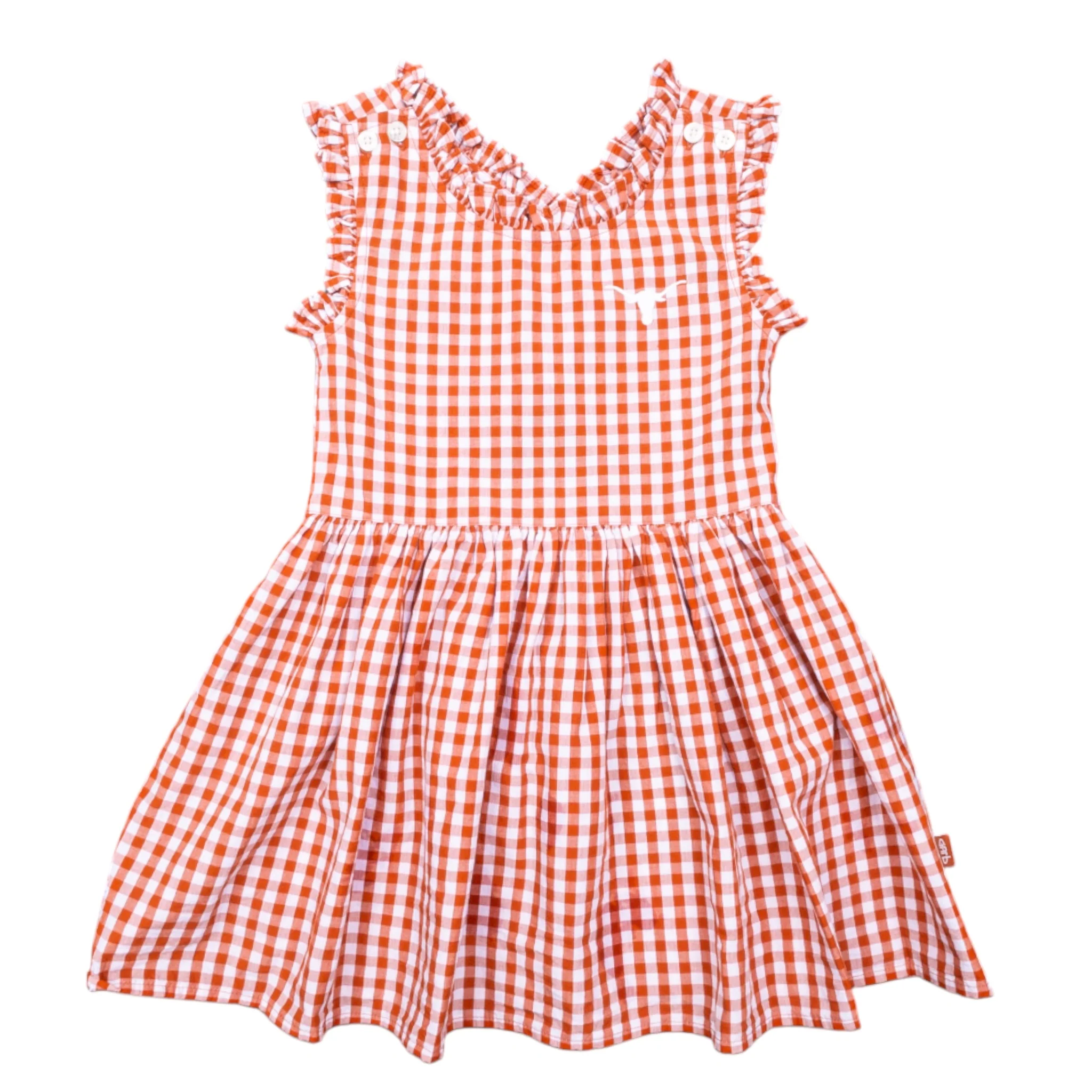 Toddler Texas Longhorns Alora Gingham Dress