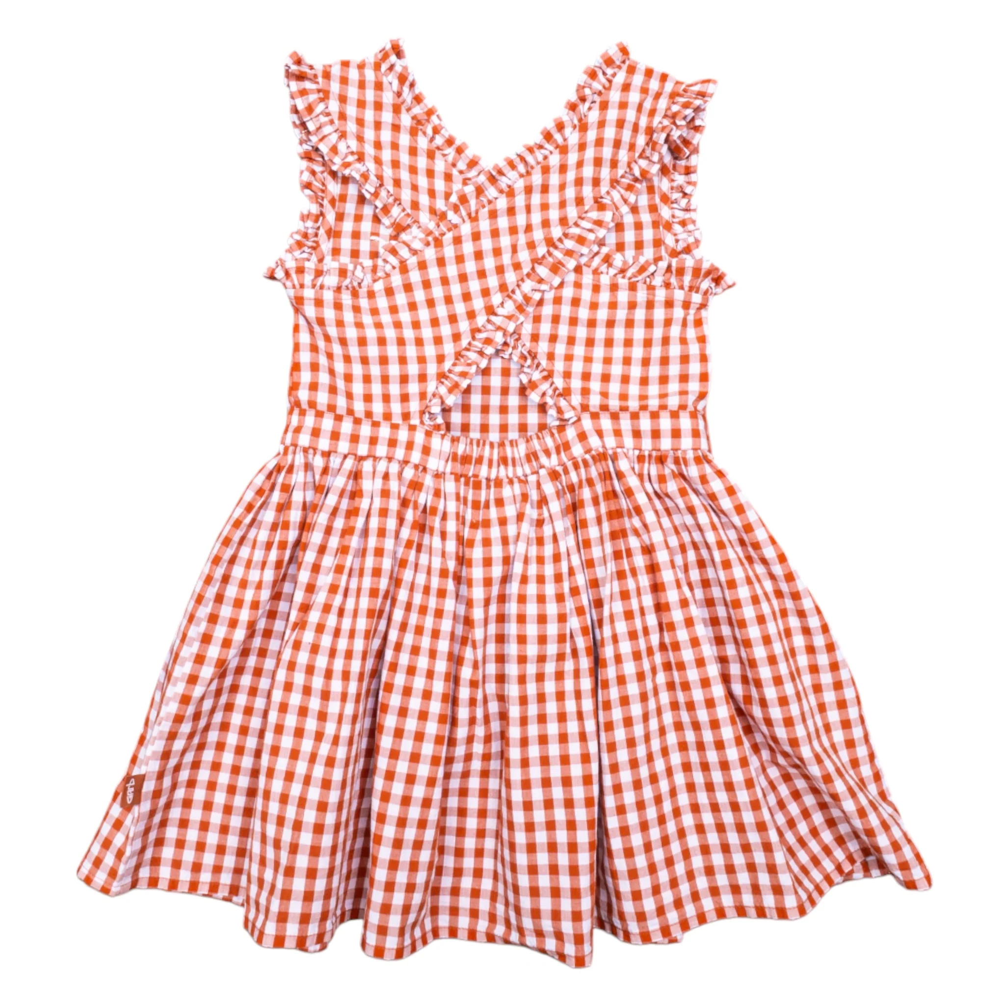 Toddler Texas Longhorns Alora Gingham Dress - Image 4