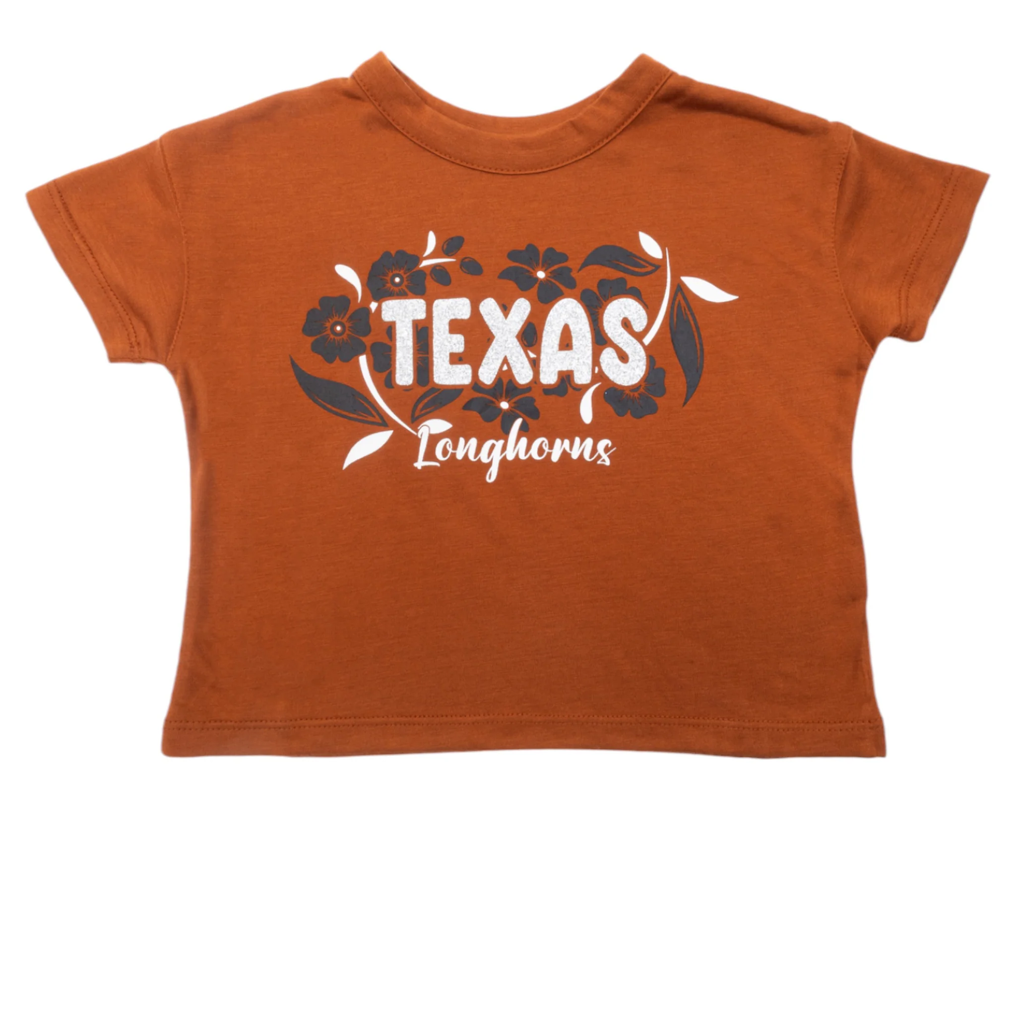 Toddler Texas Longhorns Grace Glitter Short Sleeve Tee