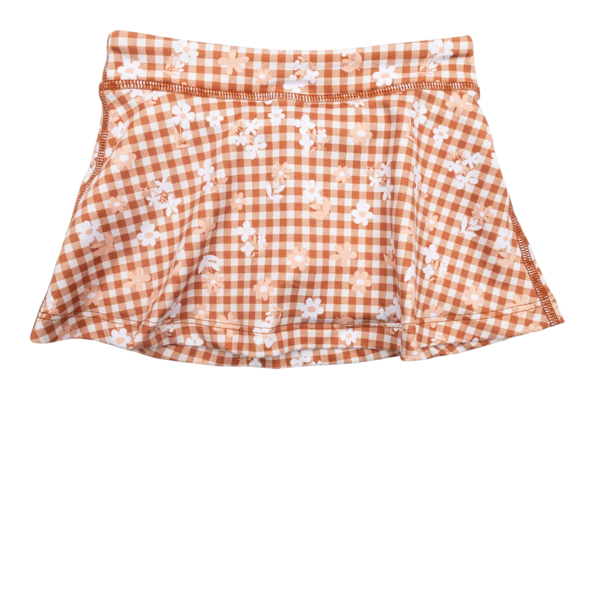 Toddler ZooZatZ Texas Longhorns Flower Checkered Skort