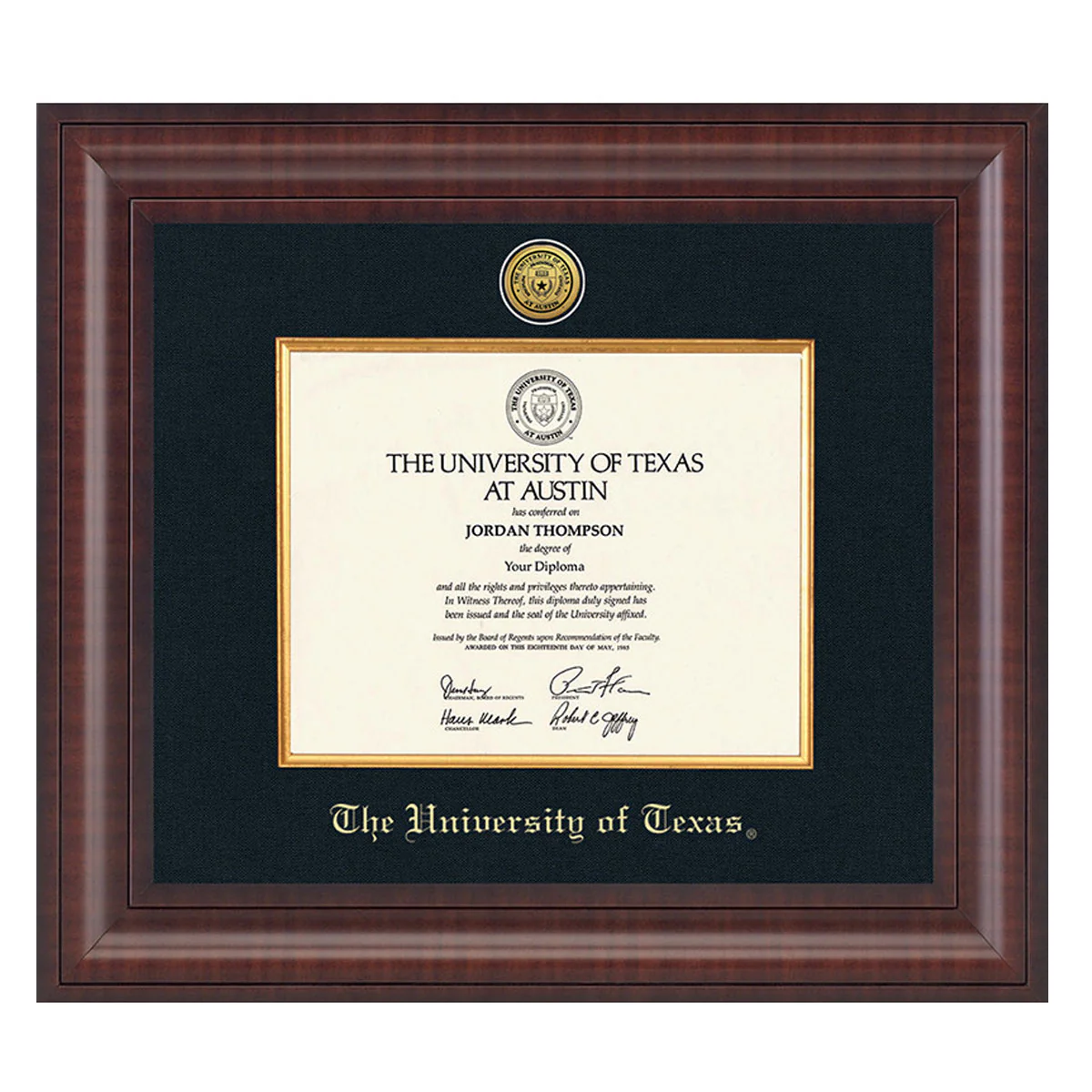 University of Texas Premier Black Diploma Frame