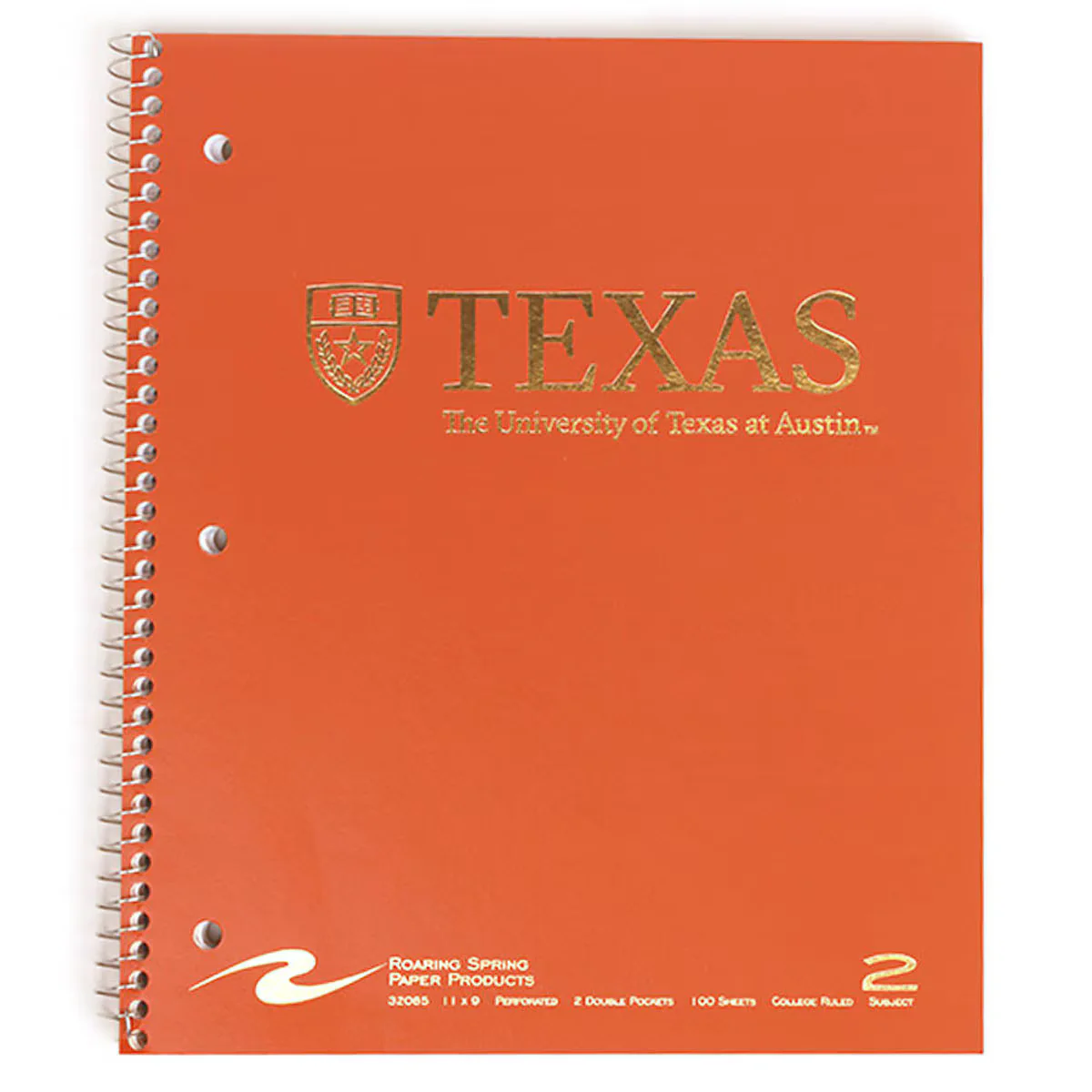 University of Texas Shield 2 Subject Spiral Notebook