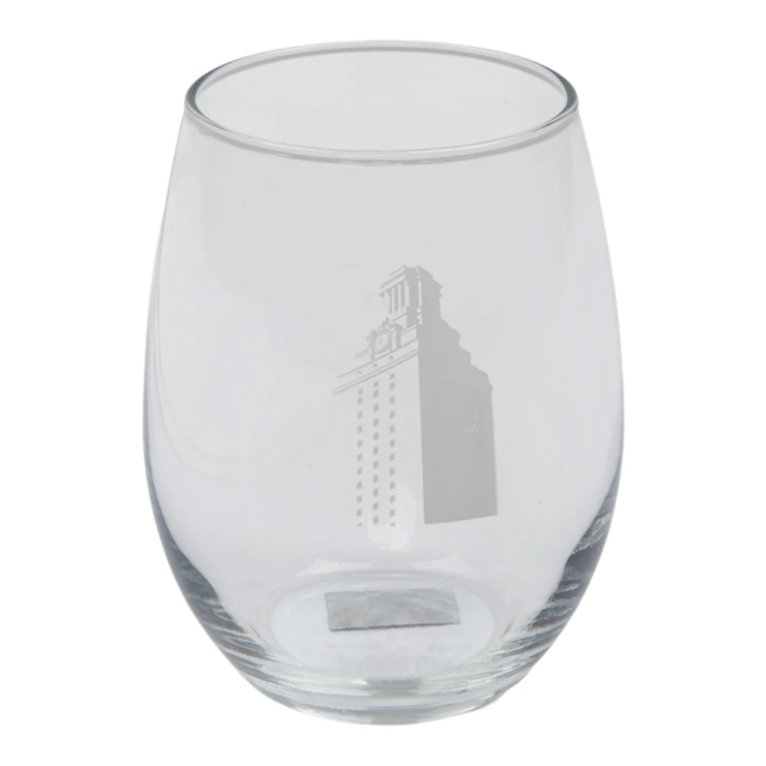 University of Texas Tower Etched Stemless Wine Glass - 15oz