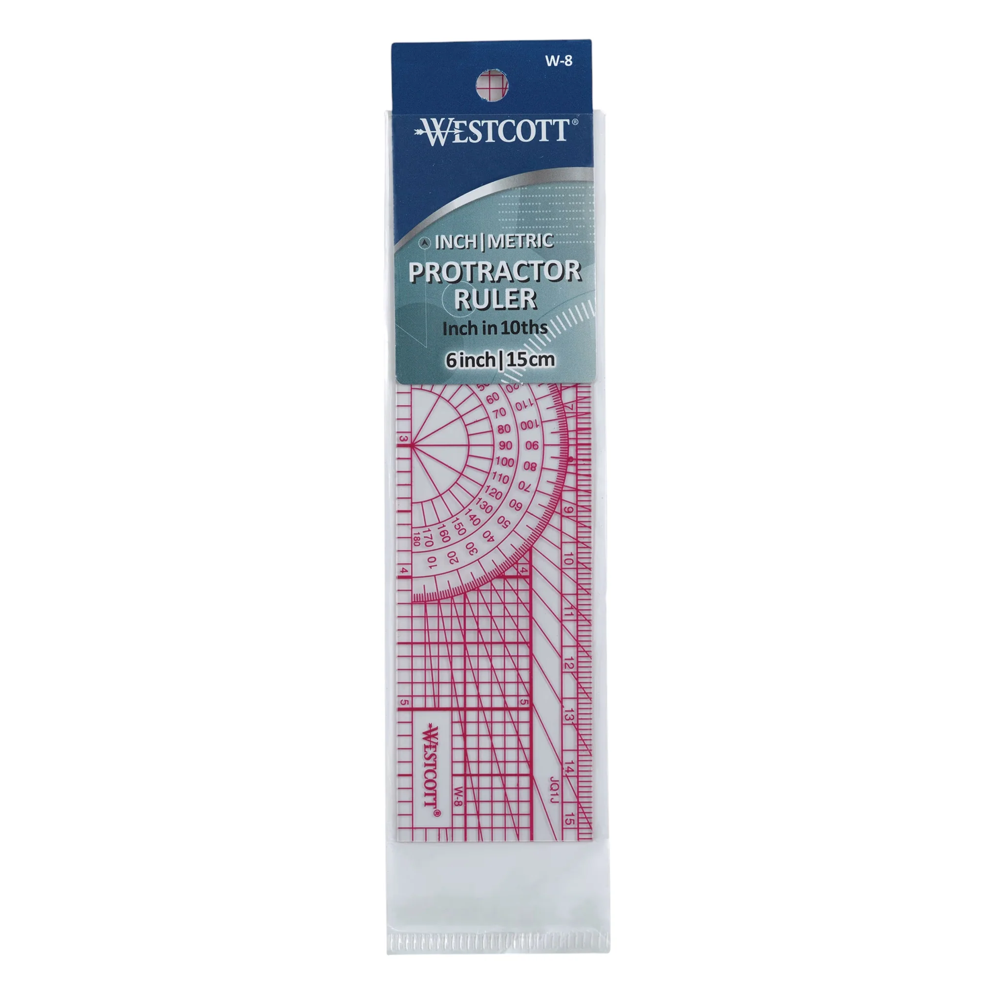 Westcott Engineers' Protractor Ruler 6in/15cm (W-8)