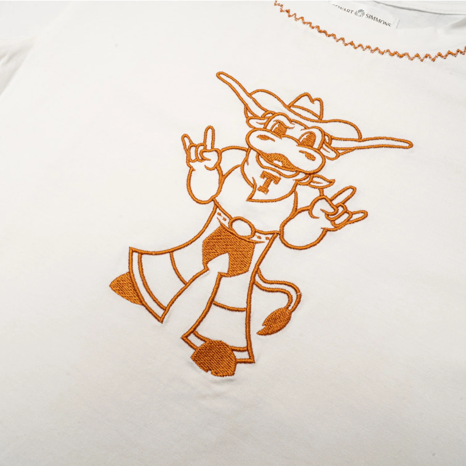 Youth Stewart Simmons Texas Longhorns Embroidered Tee - Image 3