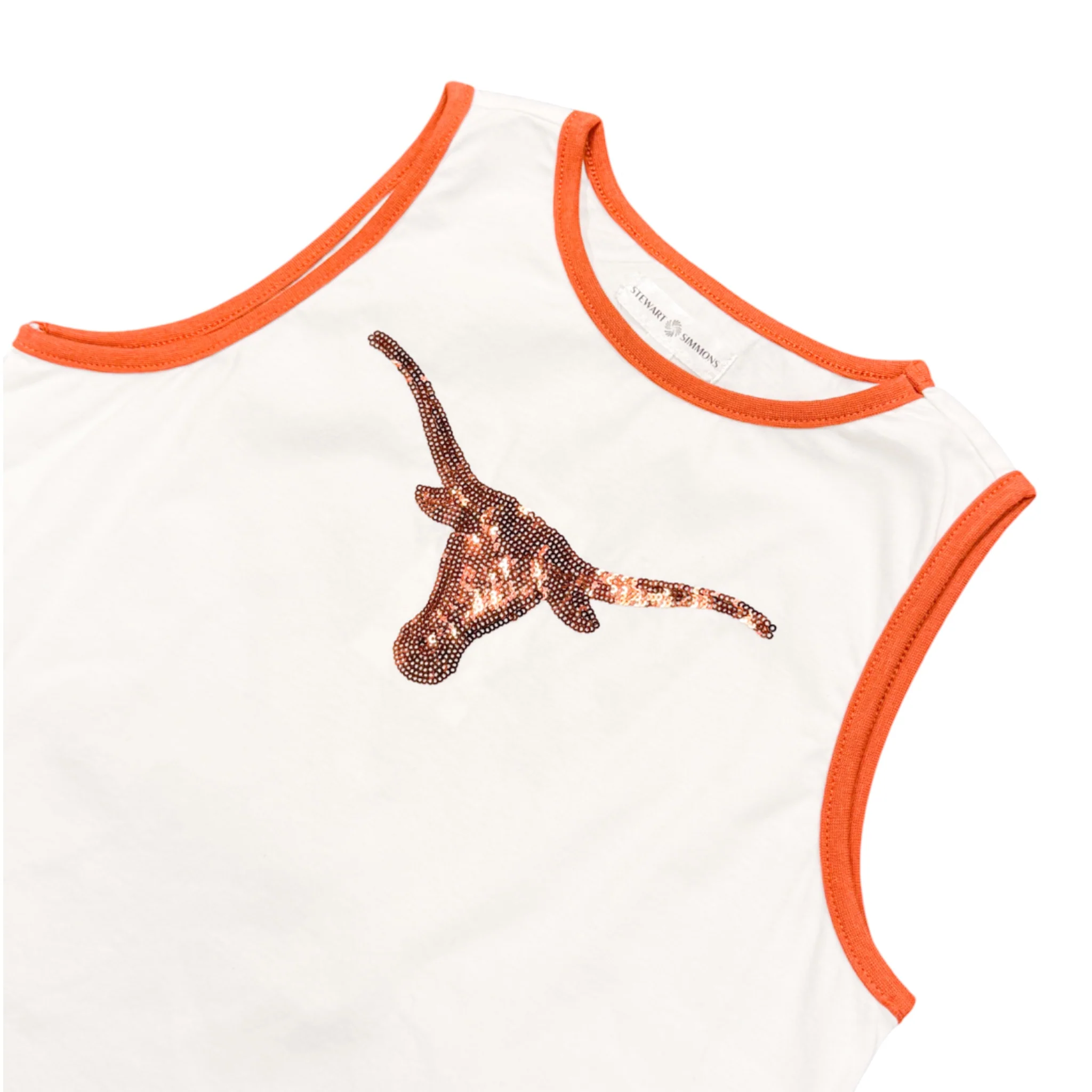 Youth Stewart Simmons Texas Longhorns Stands Sequin Tank - Image 2