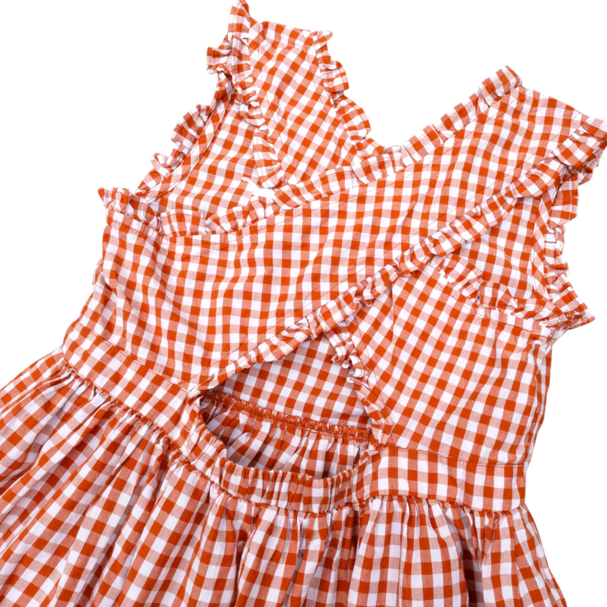 Youth Texas Longhorns Alora Gingham Dress - Image 4