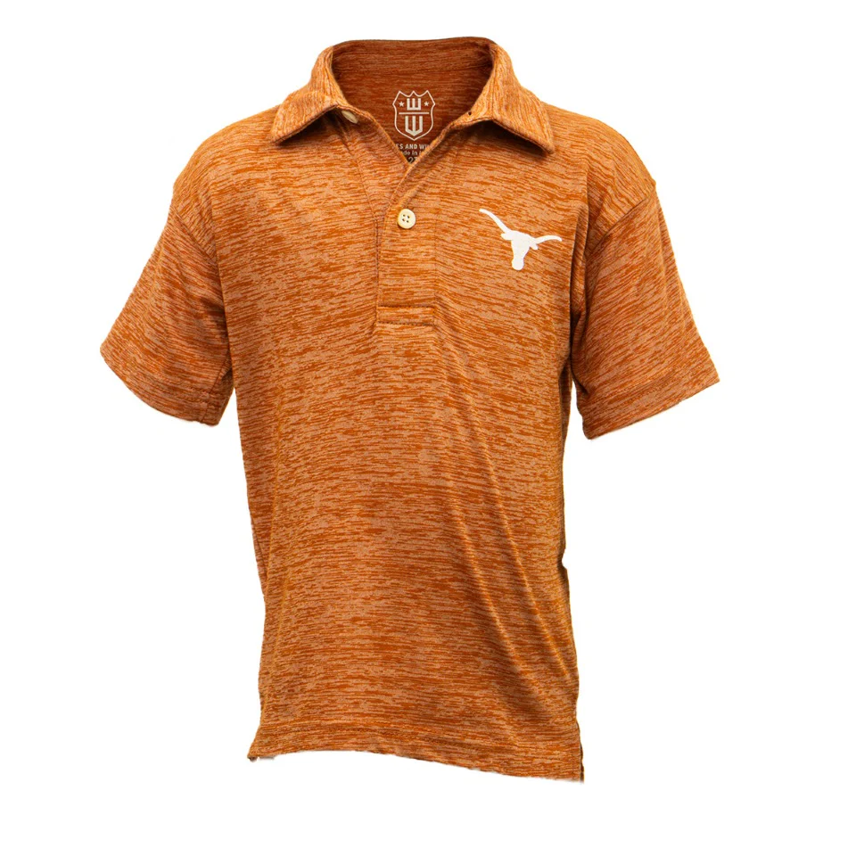 Youth Texas Longhorns Cloudy Yarn Polo