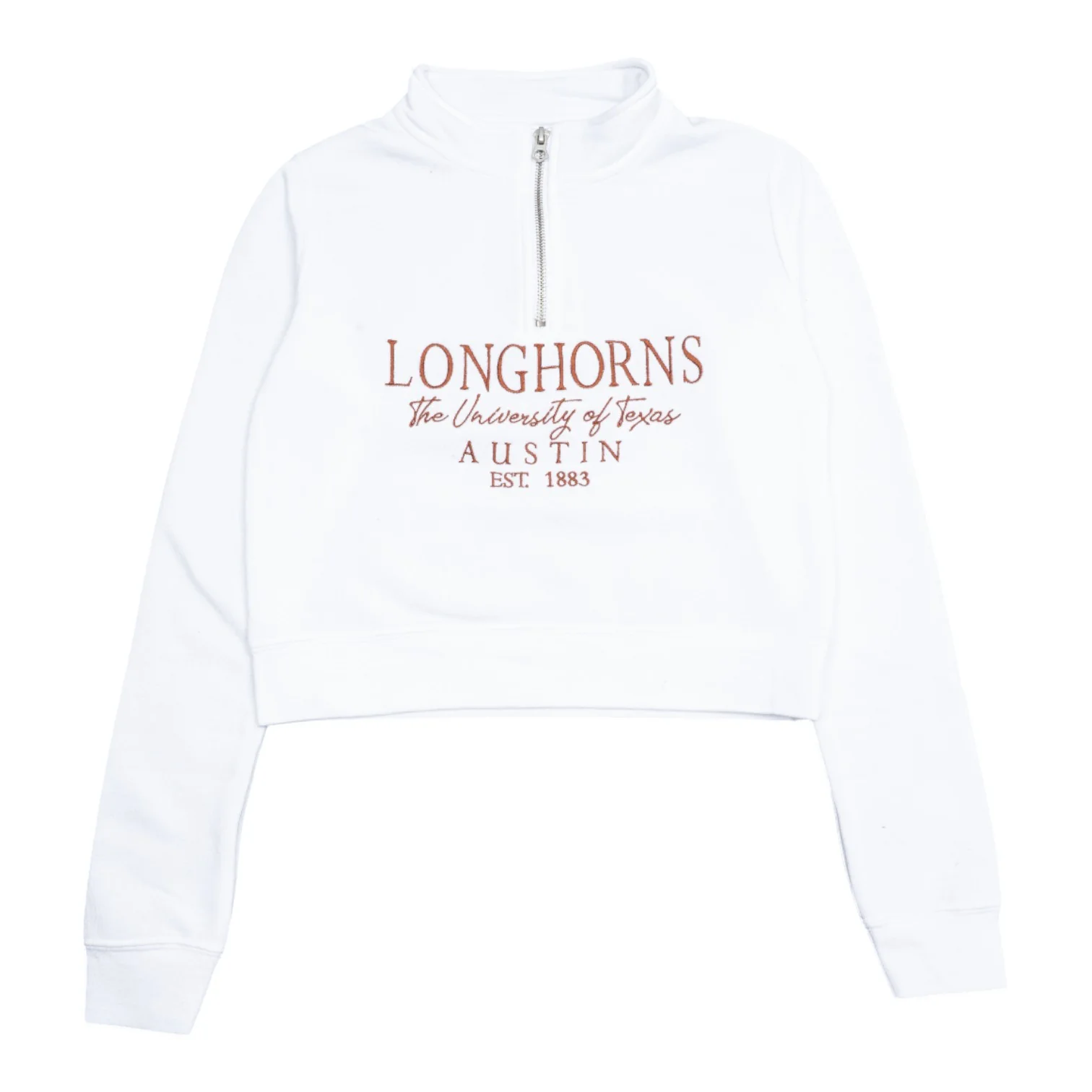Youth ZooZatZ Longhorns Quarter Zip Embroidered Crop