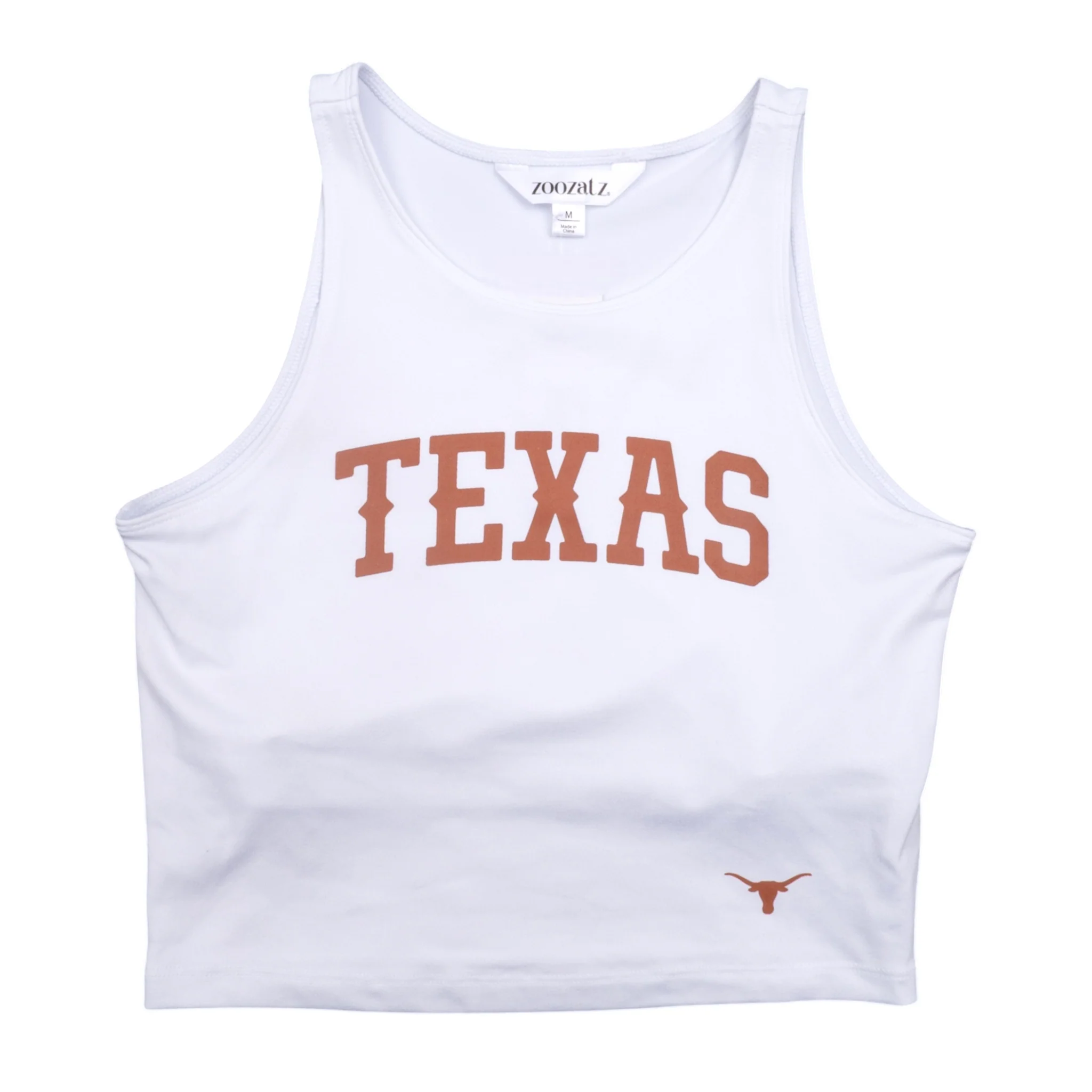 ZooZatZ Texas Longhorns Western Athletic Crop Top